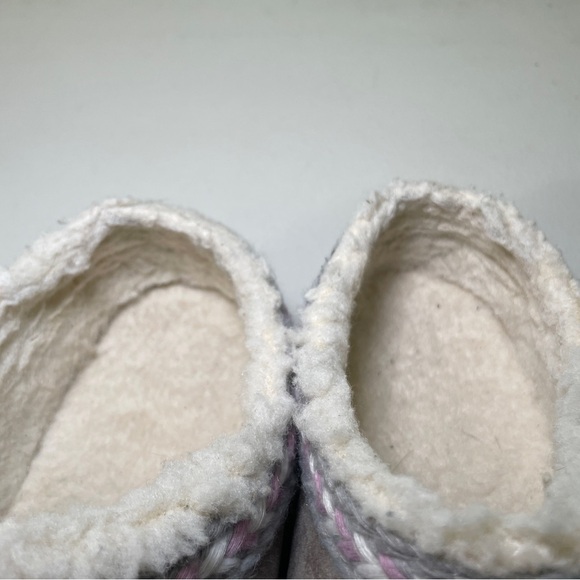 Dream Paris House Shoe Slippers Women Size 9 Gray Faux Suede Rubber Sole Slip-On - Picture 5 of 8